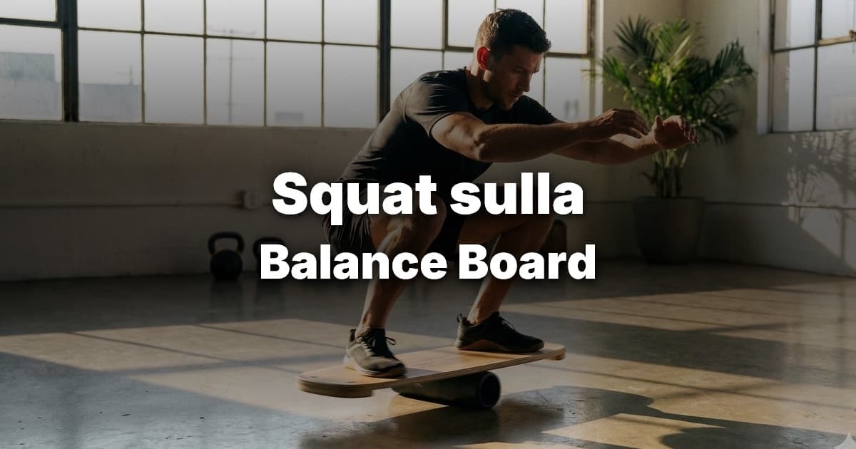 Squat sulla balance board: guida tecnica completa, benefici e programma di allenamento
